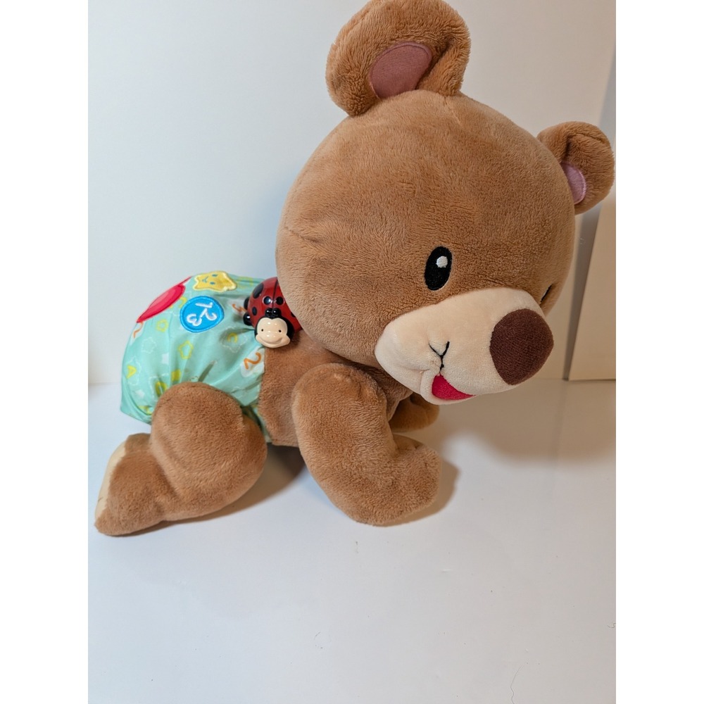 VTech Explore and Crawl Learning Bear Brown Plush Musical Toy